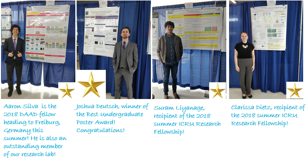 Aaron, Joshua, Suram, and Clarissa with their posters